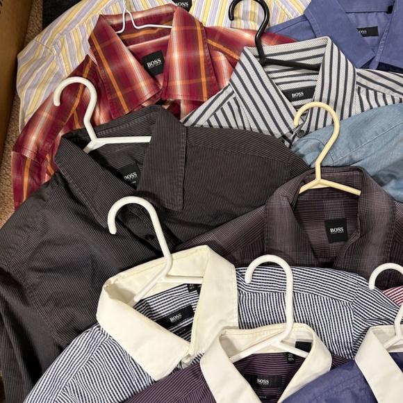 Lot of 11 Hugo Boss shirts mens medium and slim large - Picture 3 of 5